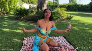 OnlyFans Hailey Rose Lonely Virgin Princess Jasmine Fucks Peasant Boy Max Fills