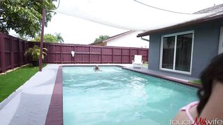 Eager Hotwife Enjoys BBC at Her Hubby's BBQ Pool Party - TouchMyWife -