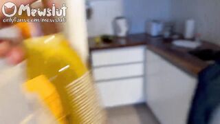 ''You told me you were going to leave him alone'' - Spitting, slapped, doggystyle and double cum