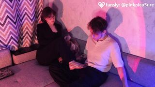 My stepsister is harassing me. I made her shake with multiple orgasm