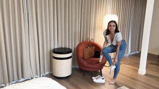 Big titty coworker says NO to CONDOM during business trip hookup - Hailey Rose