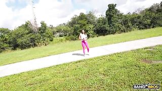 Misty Addams- Morning Stretches Over A Big Cock