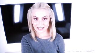 Amateur Allure Welcomes Chanel Camryn, An Adorable Blonde to Suck Cock, Get Banged and Swallow Cum