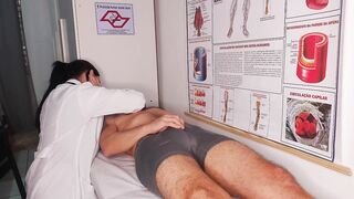 Erection in front of the nurse