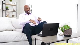 Sexy Natasha Nice takes on a Thundercock to clear up a debt