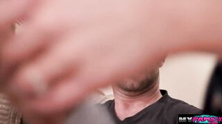 My stepmom let her friend fuck our wet pussies