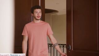 Piper Press Busty Brunette Milf On Vacation Is Horny And Eager For A Young Cock Inside Her