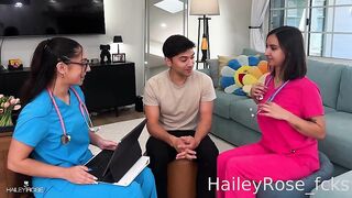 OnlyFans Hailey Rose, Madison Wilde Two Hot Nurses Cum Over For A Physical