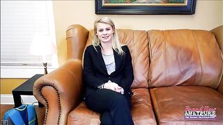 Blonde Cutie Goes Halfway