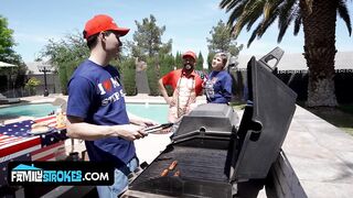 Independence Day Family Fun: Penelope Gets Double-Teamed By Stepdad And Stepbro