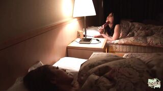 Before going to bed the Asian babes call in a friend to make them squirt