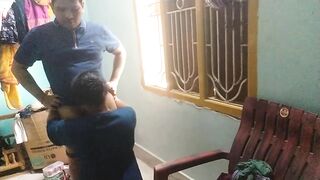 I Called Neighbour Rasleen Bhabhi to my Home and Drilled pussy at store room on Chair when No-one present