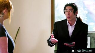 NURU MASSAGE - Busty MILF Lauren Phillips Gets Her Redhead Pussy Pounded By Her Client's Hard Cock